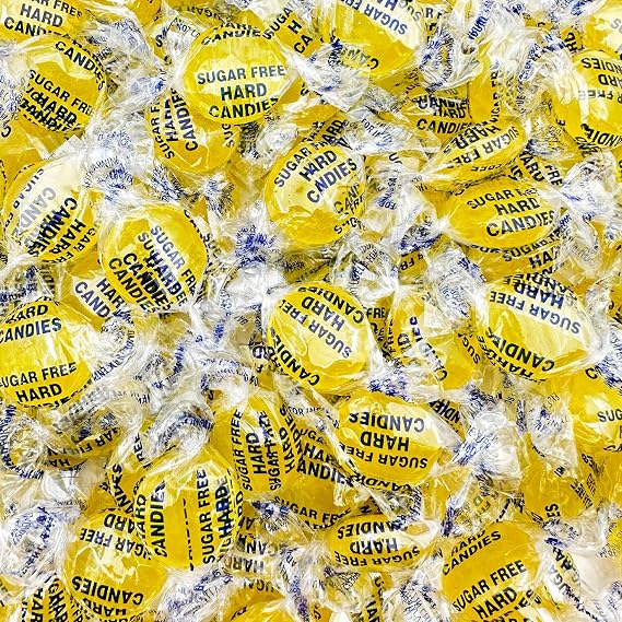 Sugar Free Candy, Lemon Drops, Hard Candy Individually Wrapped, 1 Lb Bag | Office Candy