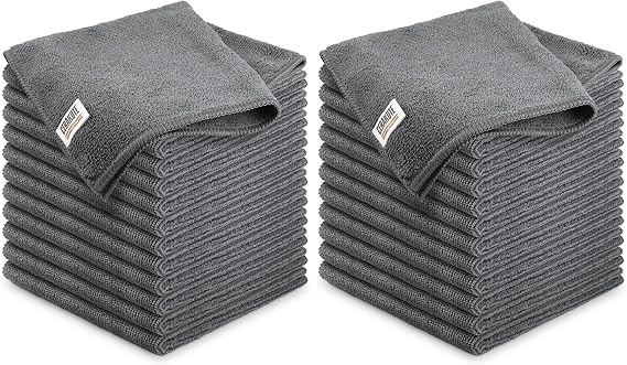 CERAKOTE Microfiber Towels (24 Pack) - Cleaning and Application Towels - Durable 300 GSM Lint-Free Material - Ideal for Cars, Home, Shop and Office