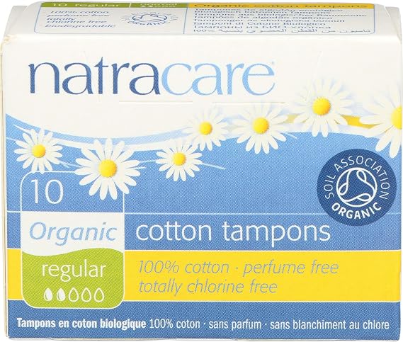 Natracare Organic 100% Cotton Tampons, Regular 10 ea