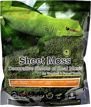 Galapagos (05248) Sheets of Real Moss, 8-Quart, Natural,Green